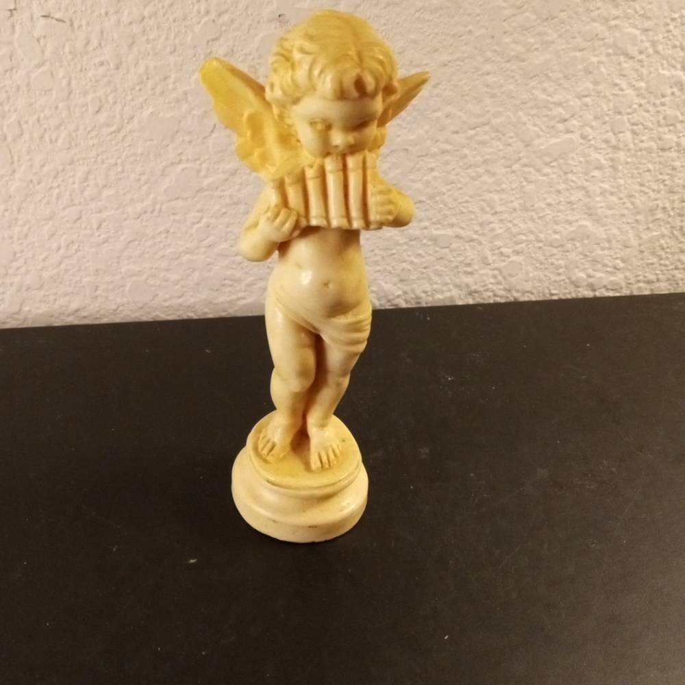 GORGEOUS Santini Carved 5" Cherub Angel Made in Italy